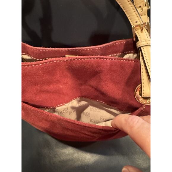 Michael Kors Large Red Suede Bag - Picture 3 of 7